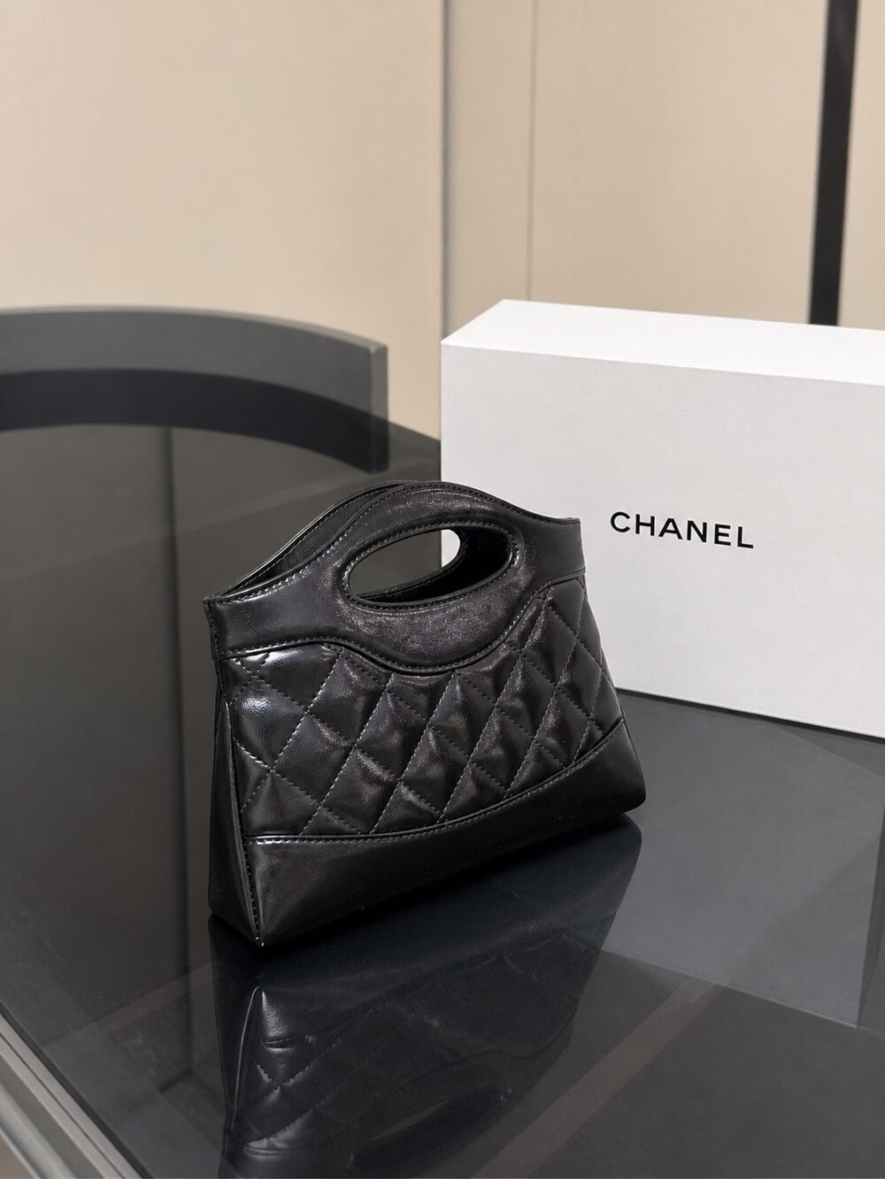 Chanel Nano Black Quilted Calfskin Tote Bag - Picture 5 of 7